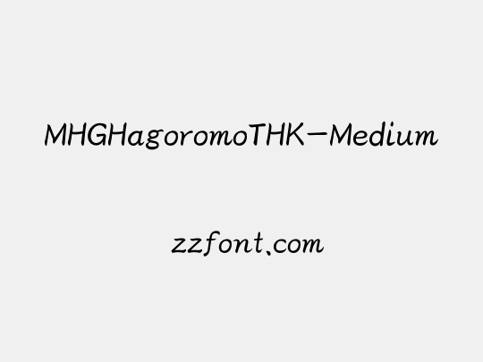 MHGHagoromoTHK-Medium