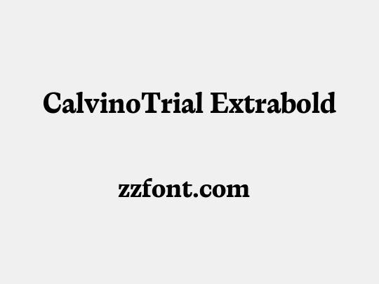 CalvinoTrial Extrabold