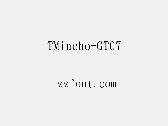 TMincho-GT07