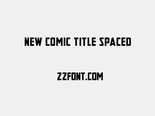 New Comic Title Spaced
