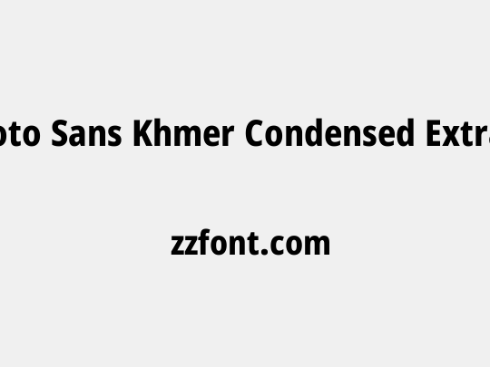 Noto Sans Khmer Condensed ExtraBold