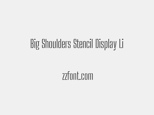 Big Shoulders Stencil Display Light