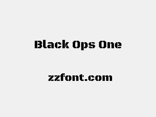 Black Ops One
