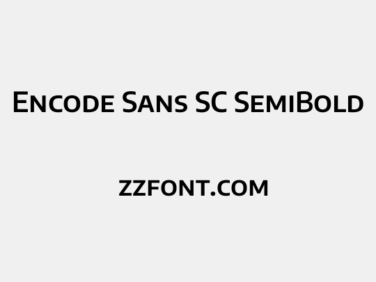Encode Sans SC SemiBold