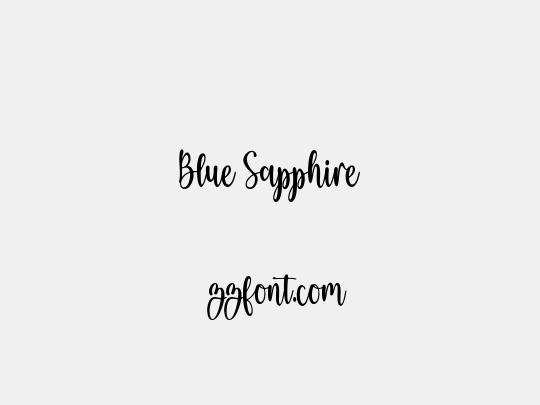 Blue Sapphire