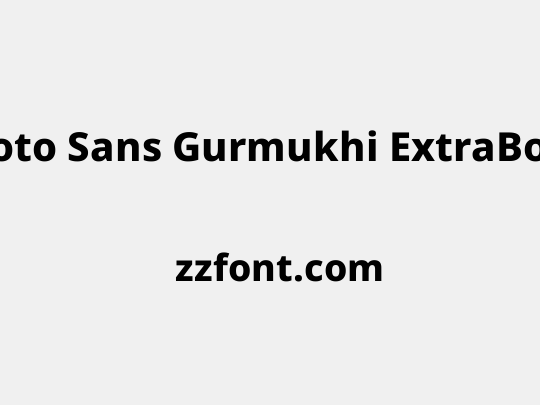 Noto Sans Gurmukhi ExtraBold