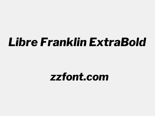 Libre Franklin ExtraBold