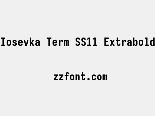 Iosevka Term SS11 Extrabold