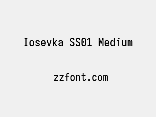 Iosevka SS01 Medium