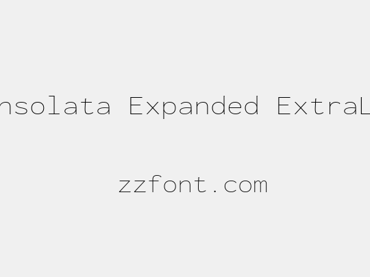 Inconsolata Expanded ExtraLight