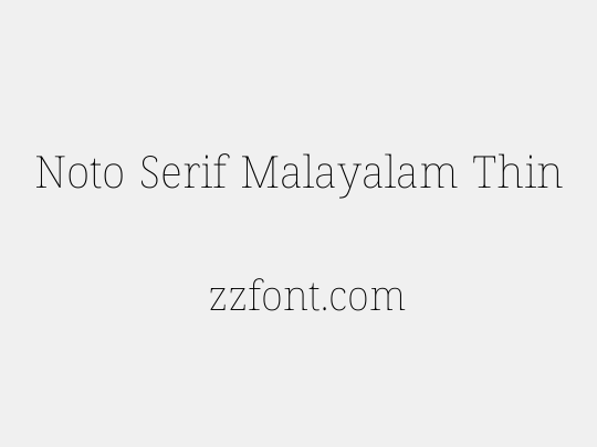 Noto Serif Malayalam Thin