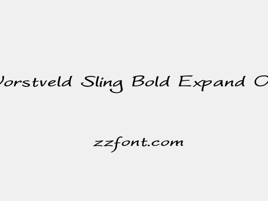 Worstveld Sling Bold Expand Oblique