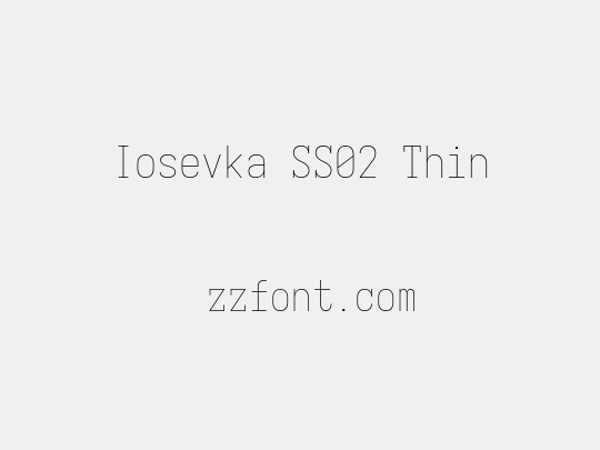 Iosevka SS02 Thin