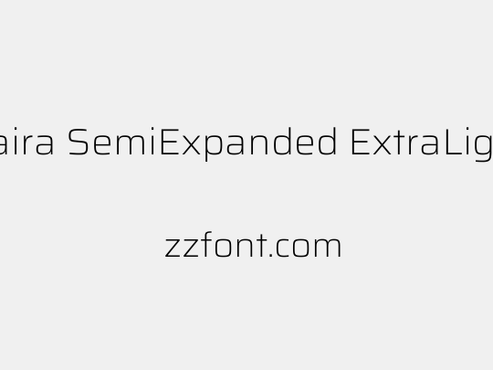 Saira SemiExpanded ExtraLight