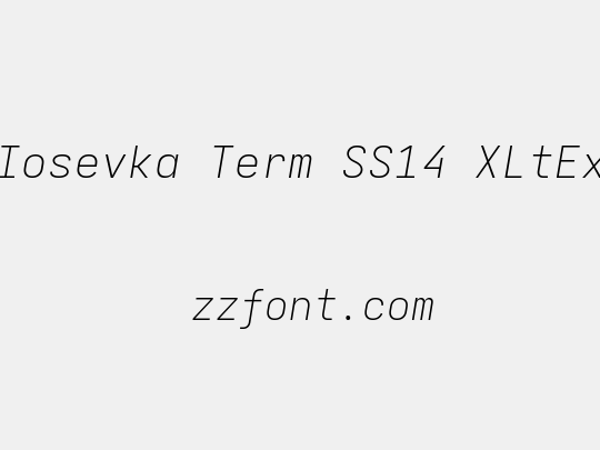 Iosevka Term SS14 XLtEx