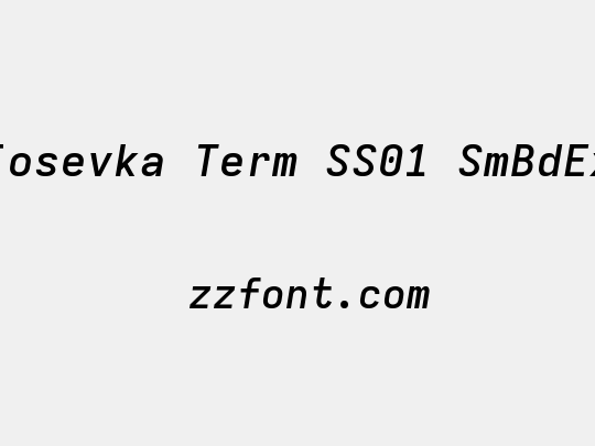 Iosevka Term SS01 SmBdEx