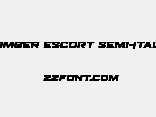 Bomber Escort Semi-Italic