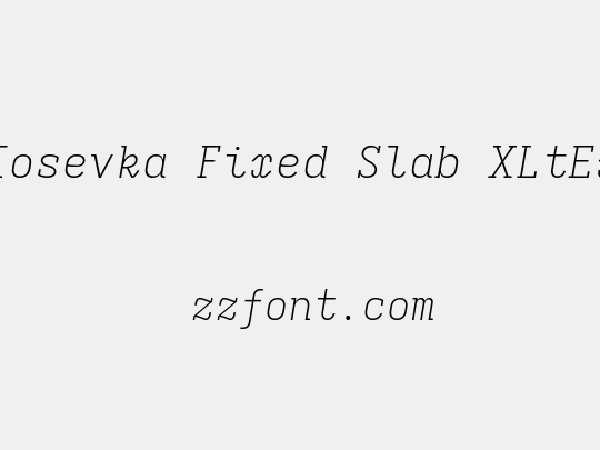 Iosevka Fixed Slab XLtEx