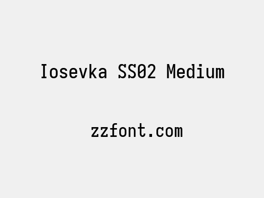 Iosevka SS02 Medium