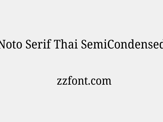 Noto Serif Thai SemiCondensed