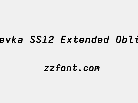 Iosevka SS12 Extended Oblique