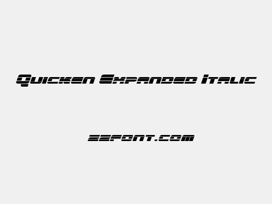 Quicken Expanded Italic