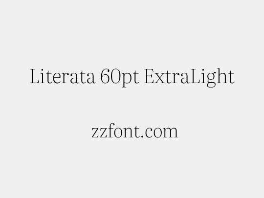 Literata 60pt ExtraLight