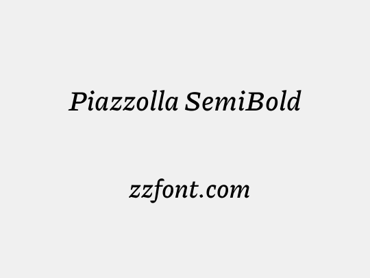 Piazzolla SemiBold