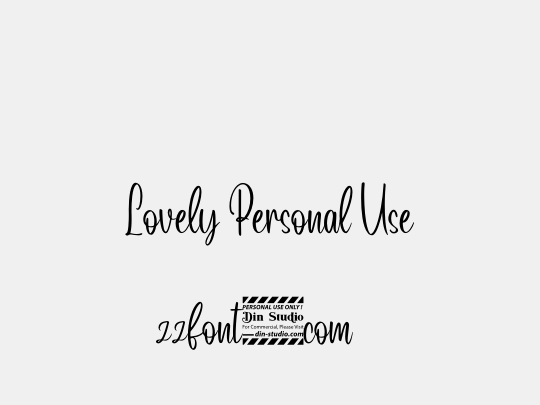 Lovely Personal Use