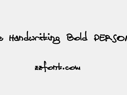 Jamie Handwriting Bold PERSONAL USE