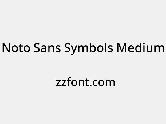 Noto Sans Symbols Medium
