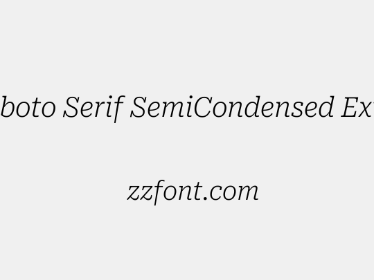 Roboto Serif SemiCondensed ExtraLight