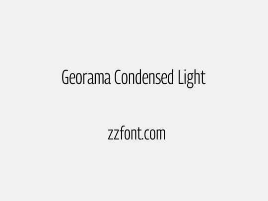 Georama Condensed Light