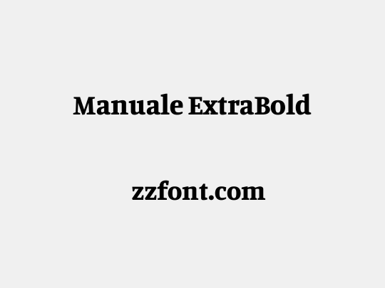 Manuale ExtraBold