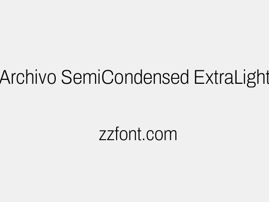Archivo SemiCondensed ExtraLight