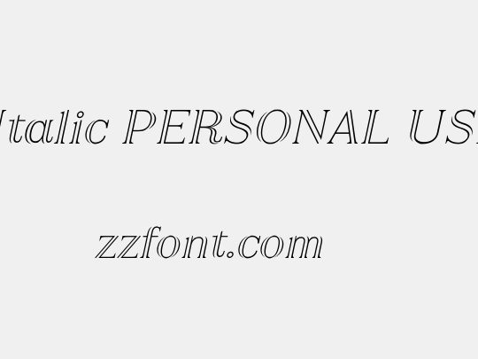 Airium Italic PERSONAL USE ONLY