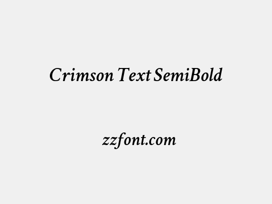 Crimson Text SemiBold