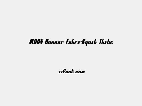 MOON Runner Extra-Squat Italic