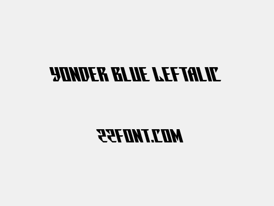 Yonder Blue Leftalic