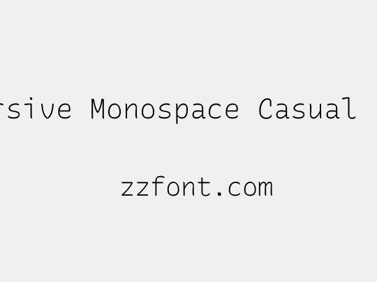 Recursive Monospace Casual Light