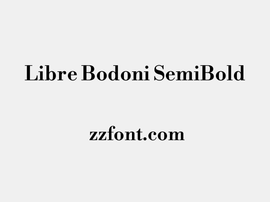 Libre Bodoni SemiBold