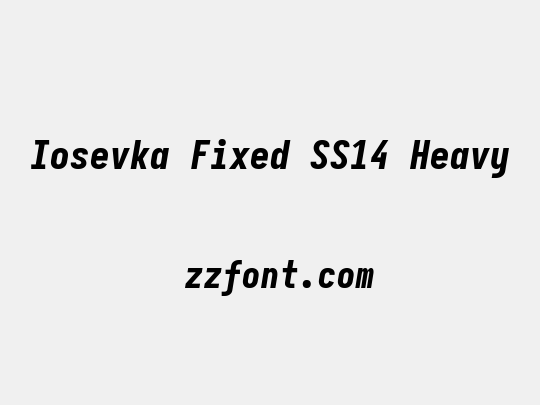 Iosevka Fixed SS14 Heavy