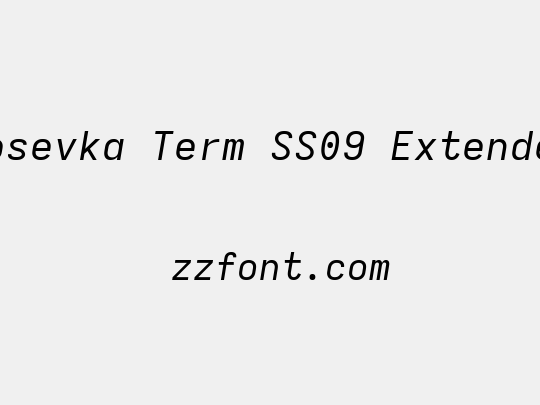 Iosevka Term SS09 Extended