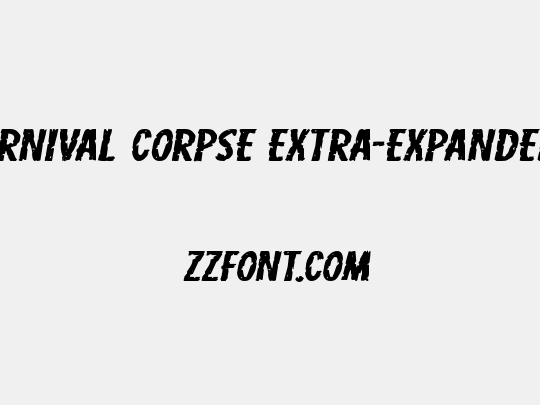 Carnival Corpse Extra-Expanded Italic
