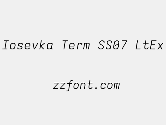 Iosevka Term SS07 LtEx
