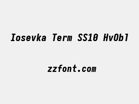 Iosevka Term SS10 HvObl