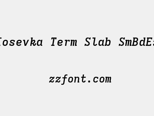 Iosevka Term Slab SmBdEx