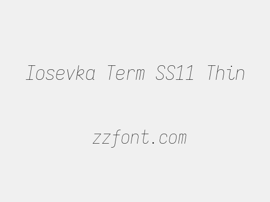 Iosevka Term SS11 Thin