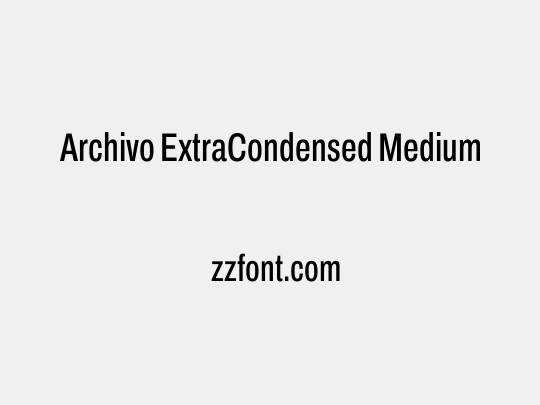 Archivo ExtraCondensed Medium