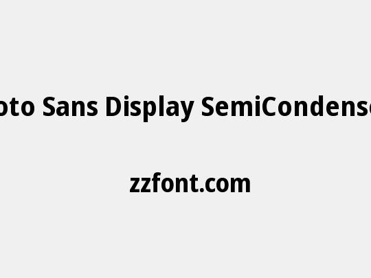 Noto Sans Display SemiCondensed
